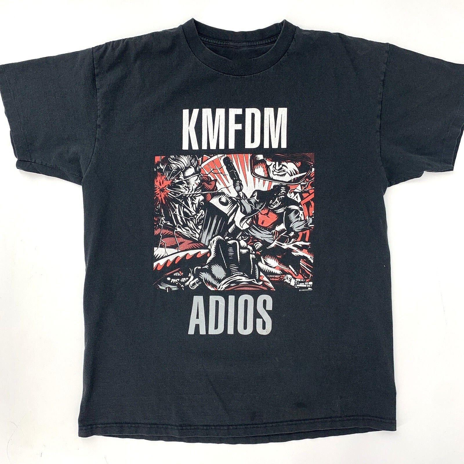 KMFDM Adios Men T-shirt Black Unisex All Sizes S to 5XL L