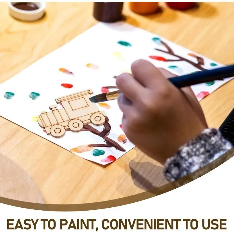25PCS Unfinished Wood Truck Cutouts Crafts Truck Party Game Favors Vehicles DIY Tags for Home Party Decoration Craft