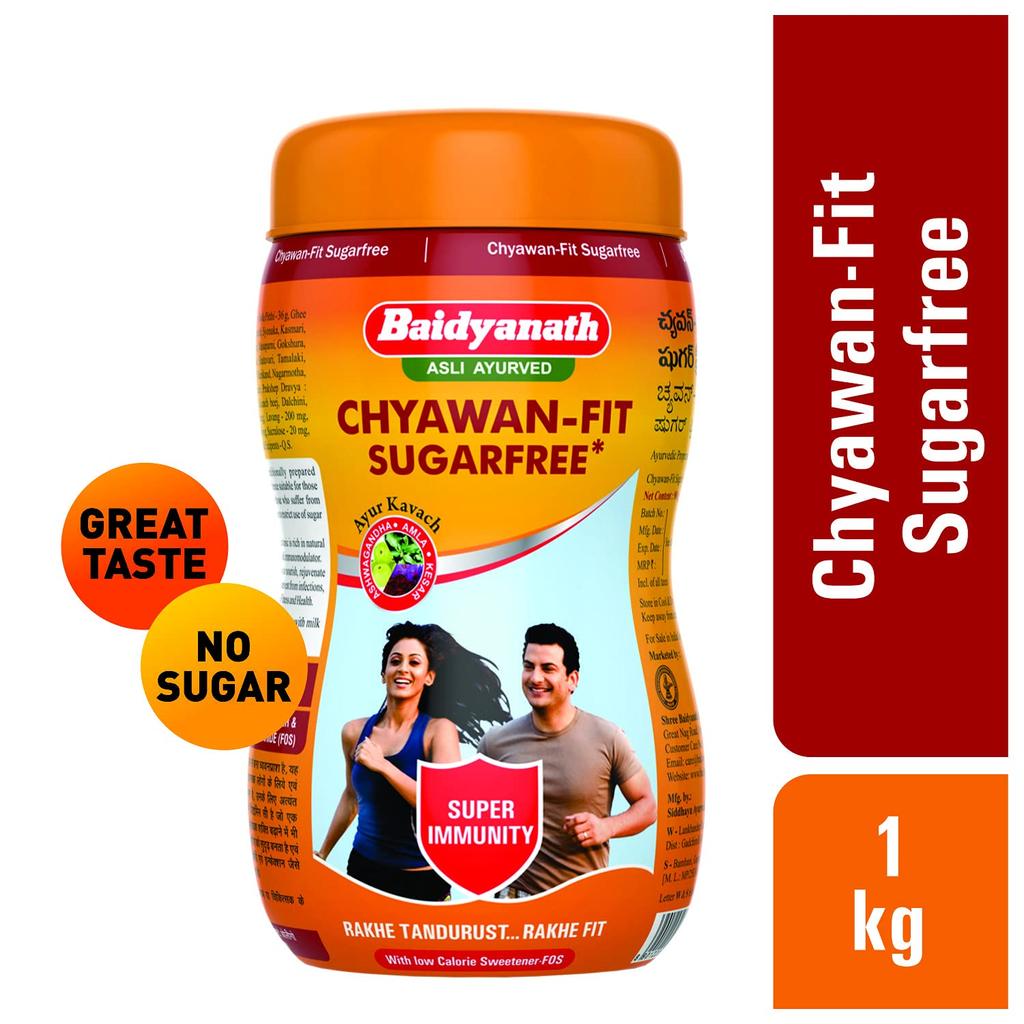 Baidyanath Chawan-Fit Sugar Free Chyawanprash 1 Kg Immunity Booster Herbal Rejuvenator