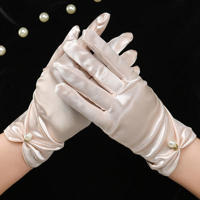 Clothing Accessories Solid Color Satin Gloves Satin Elastic Bridal Gloves Stage Gloves Cosplay Party