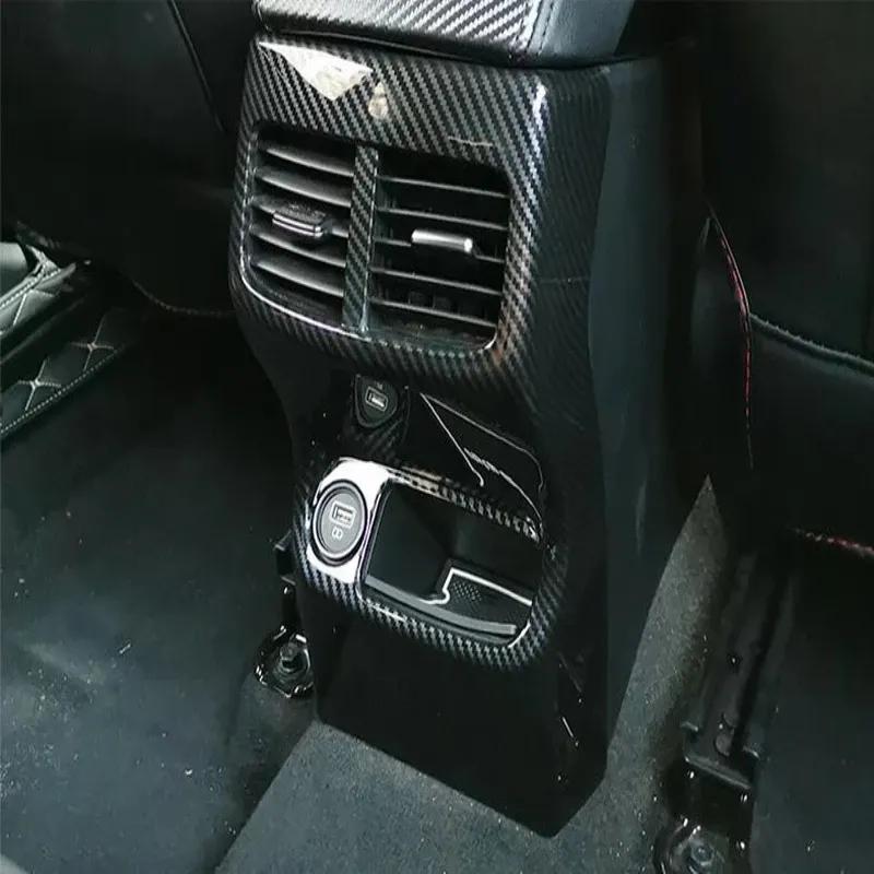 For Kia Seltos     Window Switch Cover Trim Gear Shift Panel Water Cup Holder Cover ABS Carbon Interior Accessories