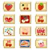 Sweet Cherry Strawberry Heart Flower Y2K Gold Color Italian Charm Links Fit 9MM Bracelet Stainless Steel Making DIY Jewelry