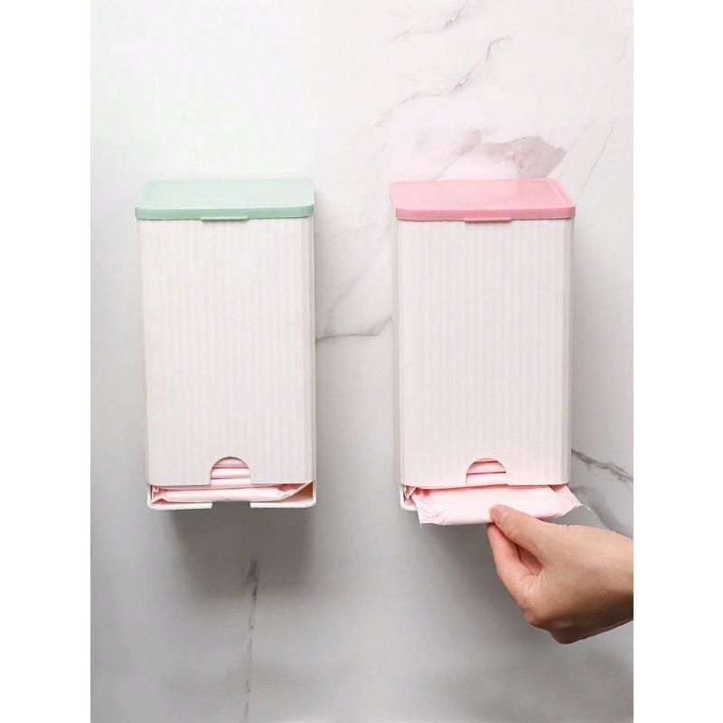 Wall-Mounted Sanitary Napkin Dispenser Box, Home Bathroom Feminine Hygiene Storage Box