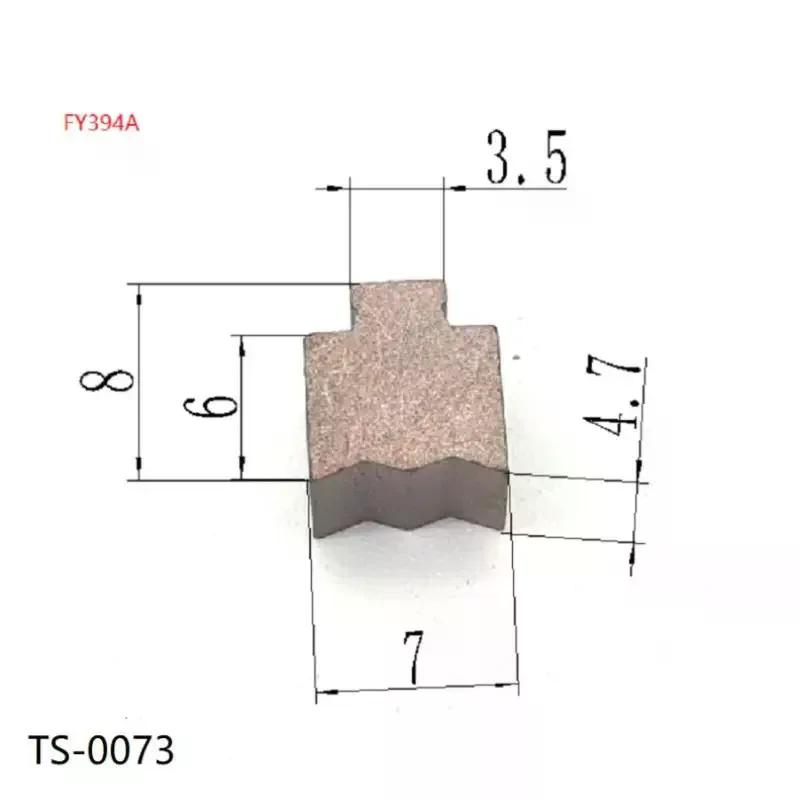 10PCS For RS775 RS750 RS755 Grey Carbon Brushes Electric Drill Motors Angle Grinders Power Tool Carbon Brush Replace Accessories