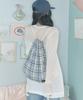 Kiibi Check Pattern Gym Sack Purple