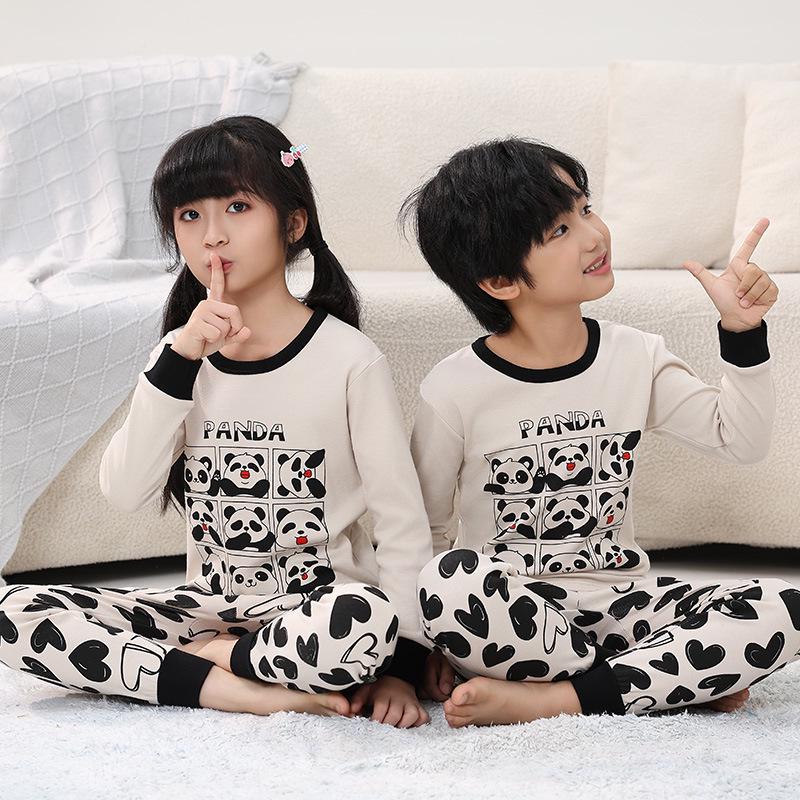 Children's Pure Cotton Underwear and Pajama Set for Girls and Boys – Autumn/Winter Collection