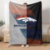 Denver Broncos Print Flannel Blanket High Quality Warm Comfortable Cover for All Seasons Perfect for Gifts Home Decor