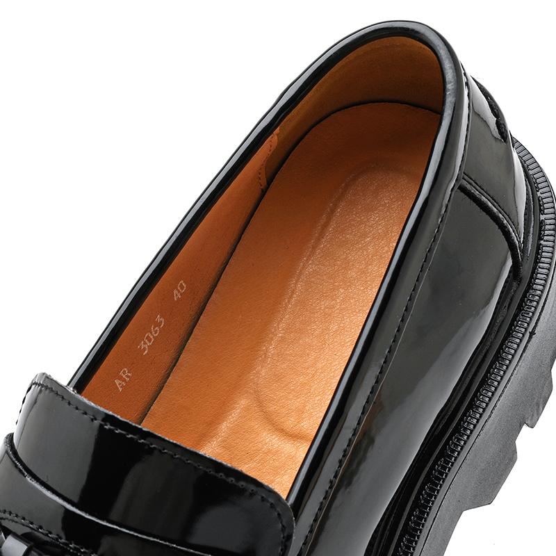 Fashion Brand Fashion British Style Men's Comfortable Thick Bottom Big Head Leather Shoes Spring New Men's Tassel Round Head Lefu Shoes