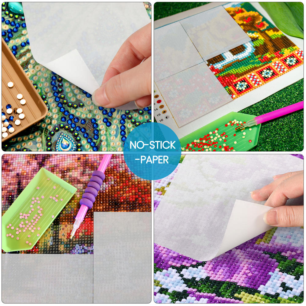 220 Sheets Diamond Painting  Paper,double-sided Non-stick Painting Cover Replacement 5d Diamond Painting Accessories Tool