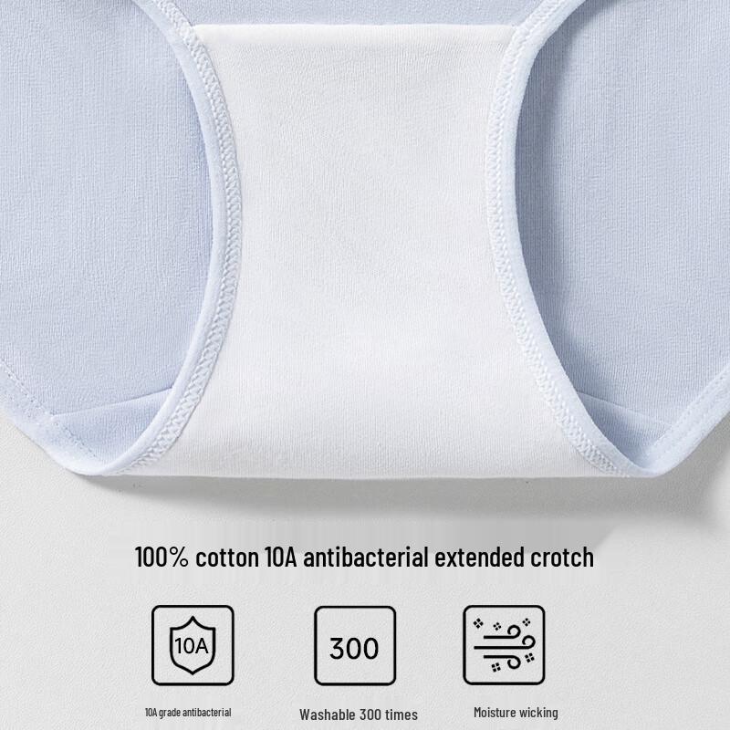 LangSha Women's Cotton Mid-Rise Briefs 4-Pack