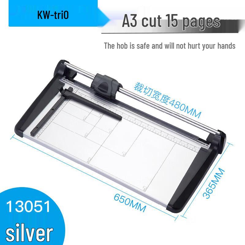 KW-triO A3 Sliding Paper Trimmer, 480mm Cut
