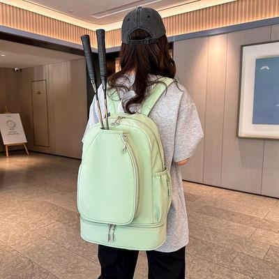 2025 Women's Outdoor Nylon Racket Bag: Large Capacity for Badminton & Tennis, Backpack & Handbag Style Sports Bag