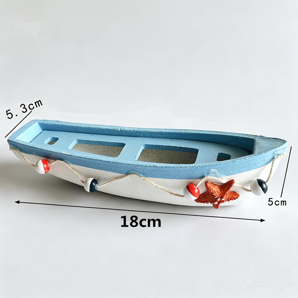 Nordic Vintage Wooden Boat Model Handmade Craft Ship Home Decor Living Room Table Centerpiece Creative Gift Room Decoration