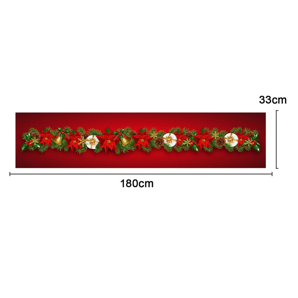 1 Pc Christmas Table Runner Reusable Table Cloth Creative Christmas Table Flags Printed Flags for Anniversary Banquet Festival