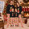 Family Matching Parent-Child Long Sleeve and Pants Pajama Set Loungewear for Home Wear