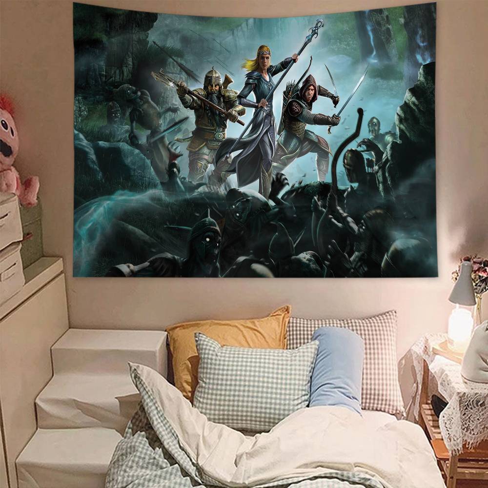 Adventure Film LLords Rings Tapestry Art Printing Japanese Wall Tapestry Anime Wall Hanging Home Decor