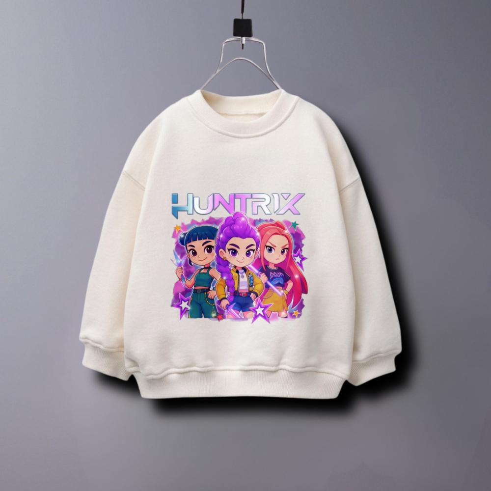 Sweatshirts For Girls Clothing Spring/autumn Fashion Casual Long Sleeved Tops Hoodie Crewneck Pullovers Printed Demon Hunters