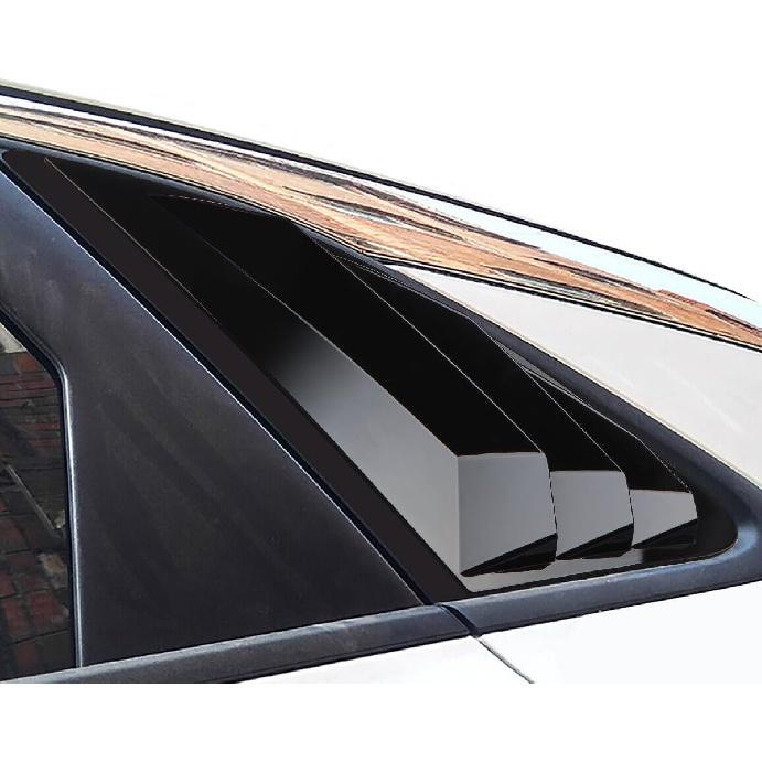 Rear Side Window Louvers Compatible For    2024 2025 2026 Kia K5 Accesories Sport Style Air Vent Cover (Glossy Black)