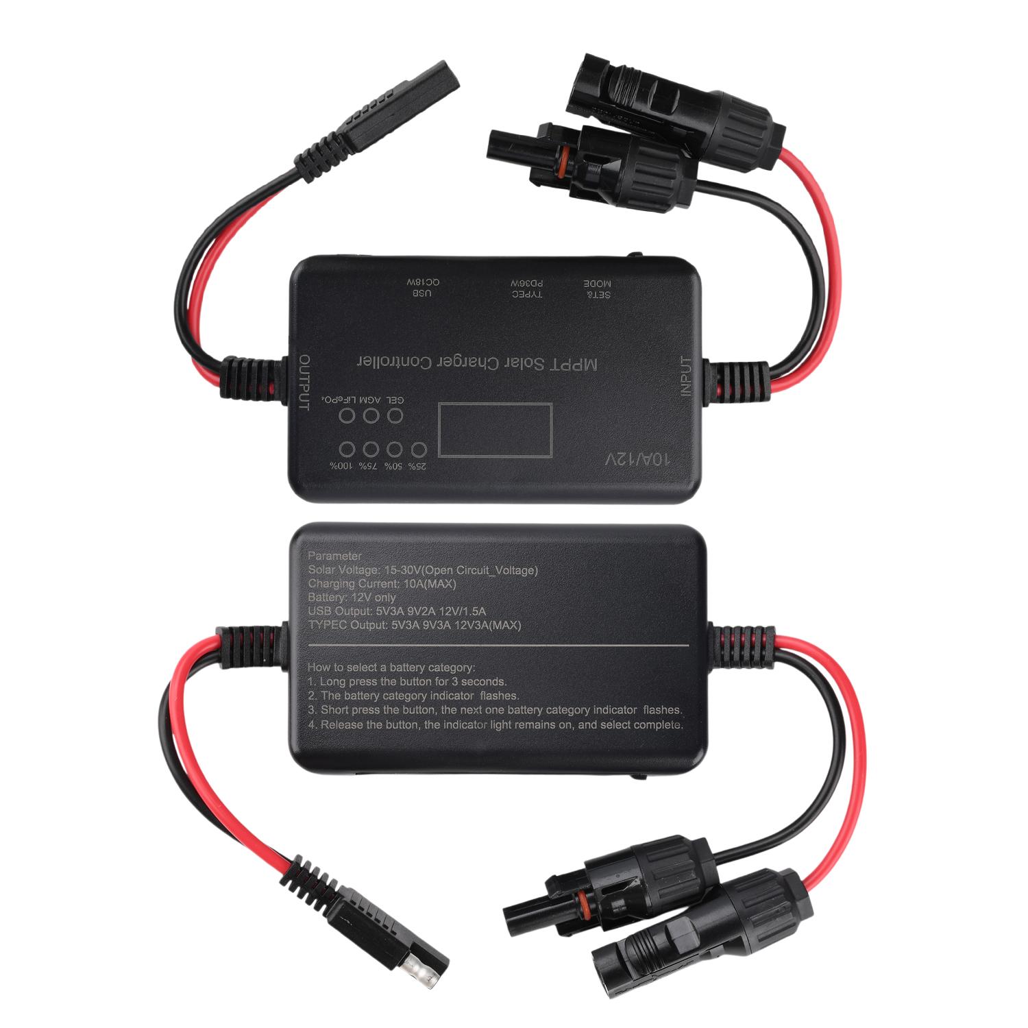 

MPPT Solar Controller 12V 10A Solar Photovoltaic Controller Suitable For Lead Acid Lithium Batteries