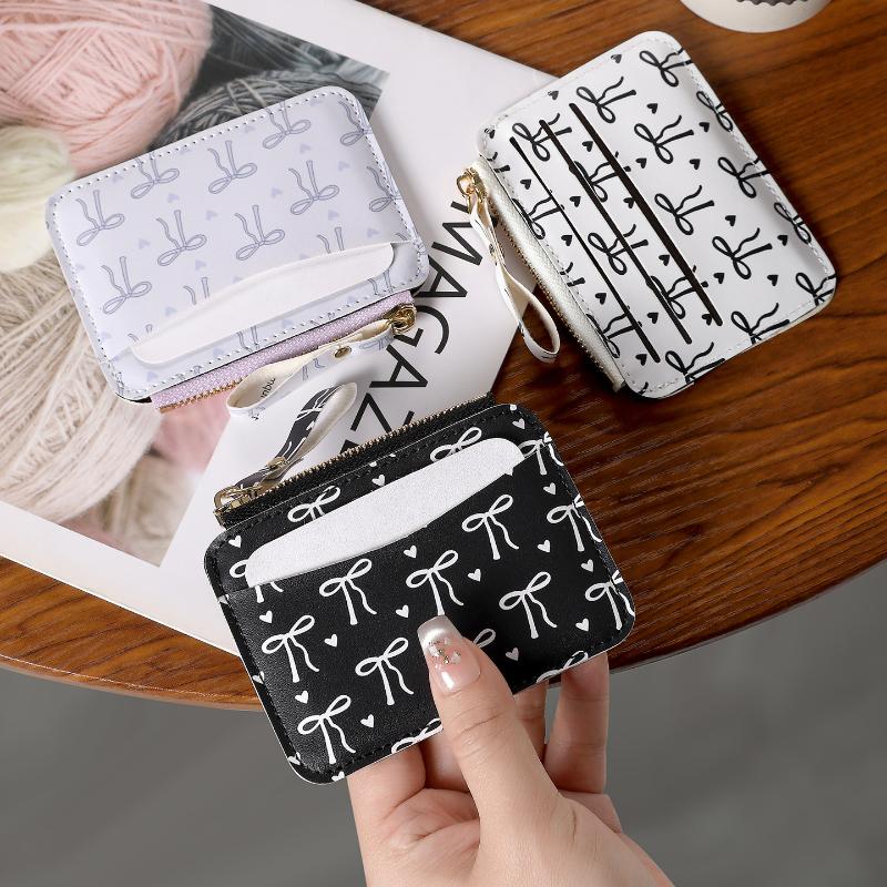 Stylish Bow Coin Purse, Credit Card Holder, Large Capacity Small Card Holder, Slim Coin Purse, Suitable For Women And Girls