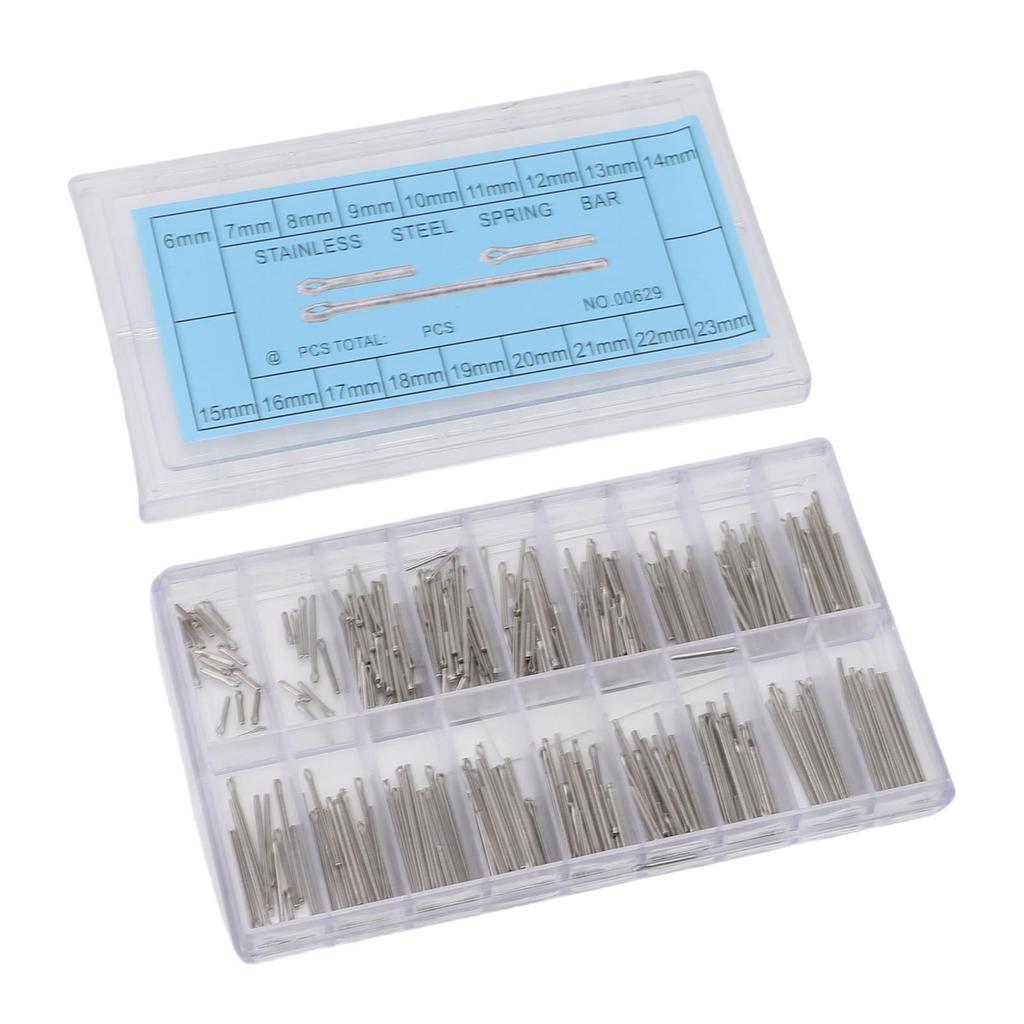 270 Pcs Watch Link Pins 6 to 23mm 18 Sizes Stainless Steel Watch Bracelet Link Pin for Watchmaker Repair Shop