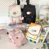 Schoolbag contrasting color cute backpack girls high value schoolbag female ins junior high school students light garden large capacity backpack