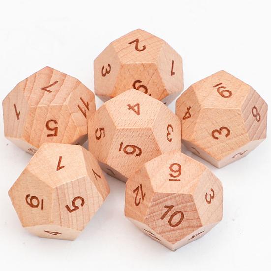 12-Sided Wooden Decision Dice for Date Night Christmas Stocking Stuffer Gift for Couples Food Choice Game for Valentine's Anniversary