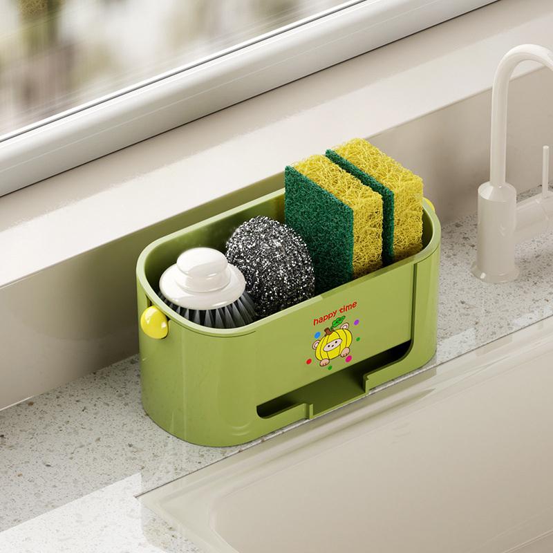 Sink Narrow Drain Storage Rack Faucet Rack Kitchen Household Sponge Rag Dishwashing Drain Rack Hanging Basket