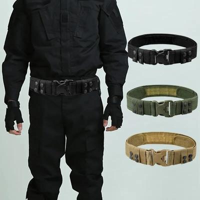 1 pieza Cinturón para hombre Cinturón táctico para exteriores Cinturón de tela Oxford Cinturón de montañismo Cinturón ancho de nailon para la cintura Cinturón de trabajo Cinturones neutros Nuevo