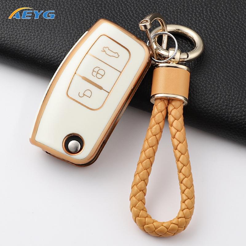 Car Key Case Cover for Ford Focus 2 MK2 Fiesta Mondeo Galaxy Ecosport Kuga Escape Falcon B-Max C-Max Keychain Accessories
