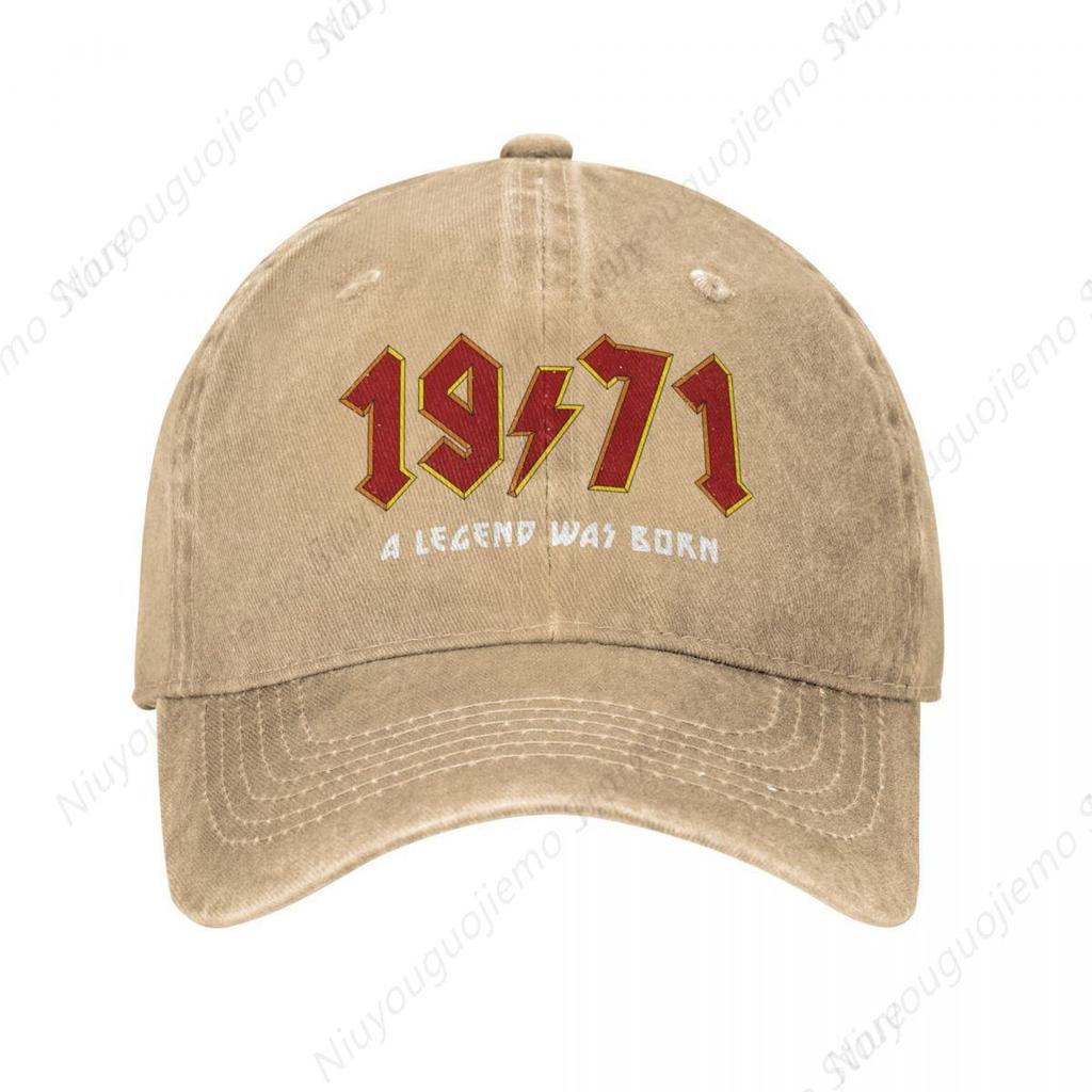 Vintage Retro Rock 1971 Baseball Caps Distressed Washed Sun Cap 50th Birthday 50 Years Old Born in 1971 Outdoor Hat