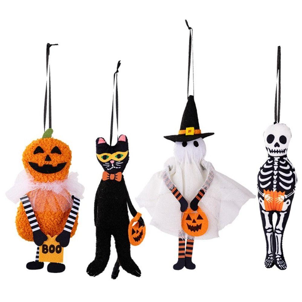 Ghost Halloween Hanging Pendant Black Cat Halloween Decoration Halloween Doll Pendant  Wall Hanging