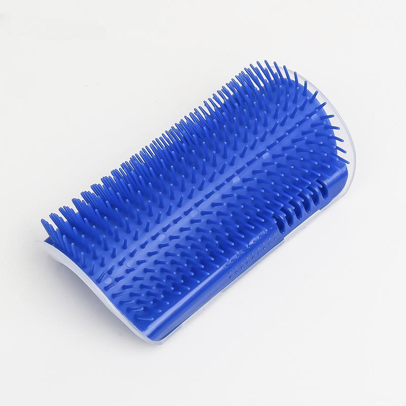 Softer Self Groomer with Catnip Wall Corner Massage Comb Scratcher Grooming Brush Tool for Long & Short Fur Kitten Cats Dogs