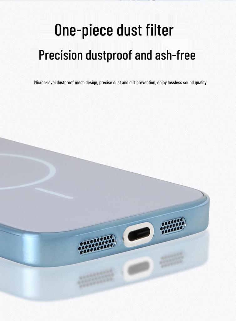Apple 16 Pro Max Magnetic Ring Frosted Phone Case - Electroplated Soft Protective Cover