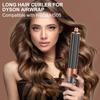 40mm/1.6in Long Barrel Attachment , Adjustable Bidirectional Curling, Auto-Wrap Curling Iron Curler, Create Bouncy Curls or Waves