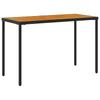 Garden Table with Acacia Wood Top 115 x 54 x 74 cm Poly Rattan