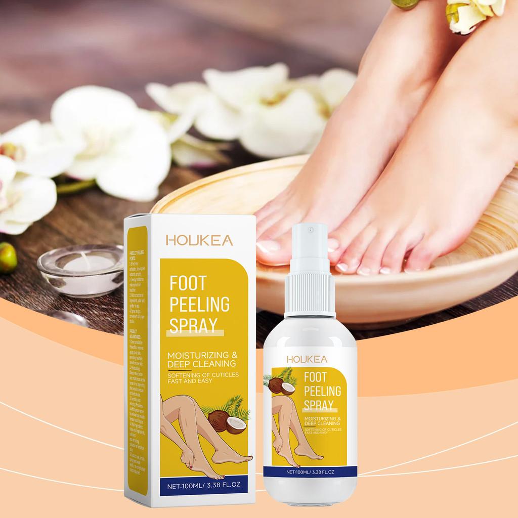 Houkea Gentle Exfoliating Foot Spray For Soft Skin Moisturizing Care 100ml