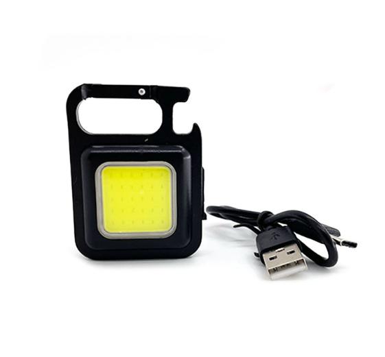 Mini LED Flashlight Work Light Portable Pocket Flashlight Keychains USB Rechargeable For Outdoor Camping Small Light Corkscrew