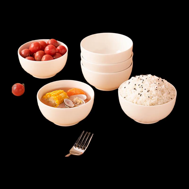 NHZHIW 4.5-inch White Ceramic Multi-purpose Bowl