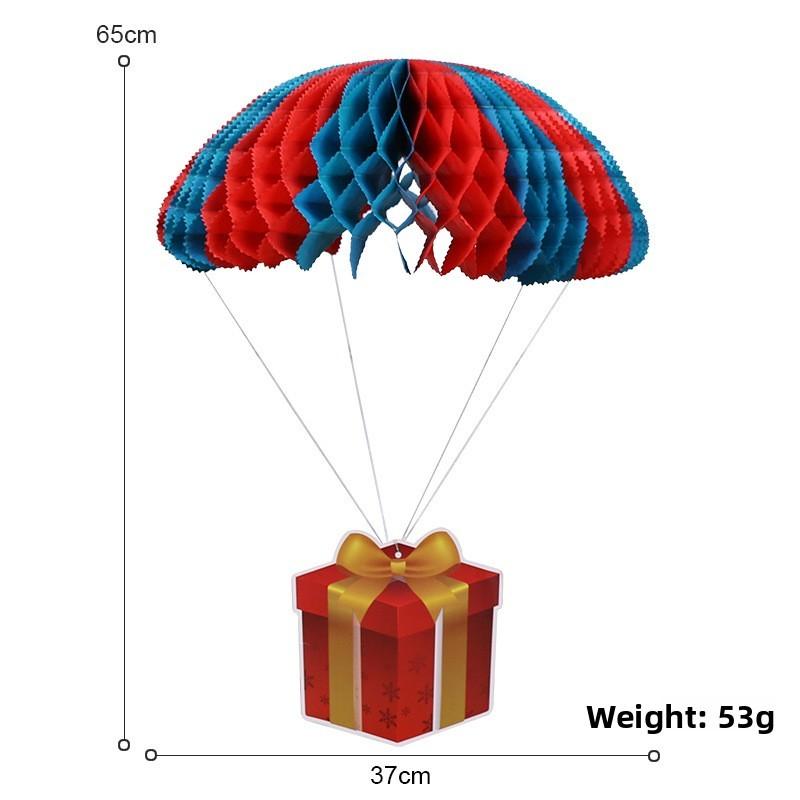 Flags Christmas And Ornaments With Parachute And Hot Air Balloon Exterior Design