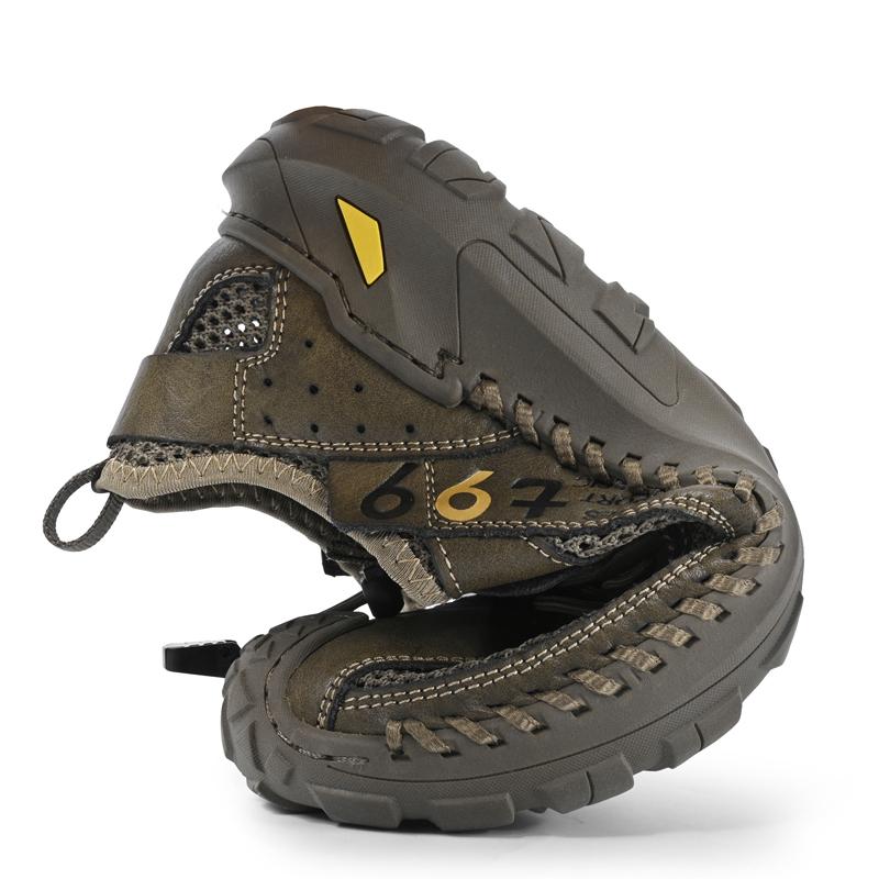 Men's Outdoor Mesh Hiking Shoes Breathable Non-slip Quick-dry Wading Shoes for Summer Trekking Walking Fishing Water Sneakers