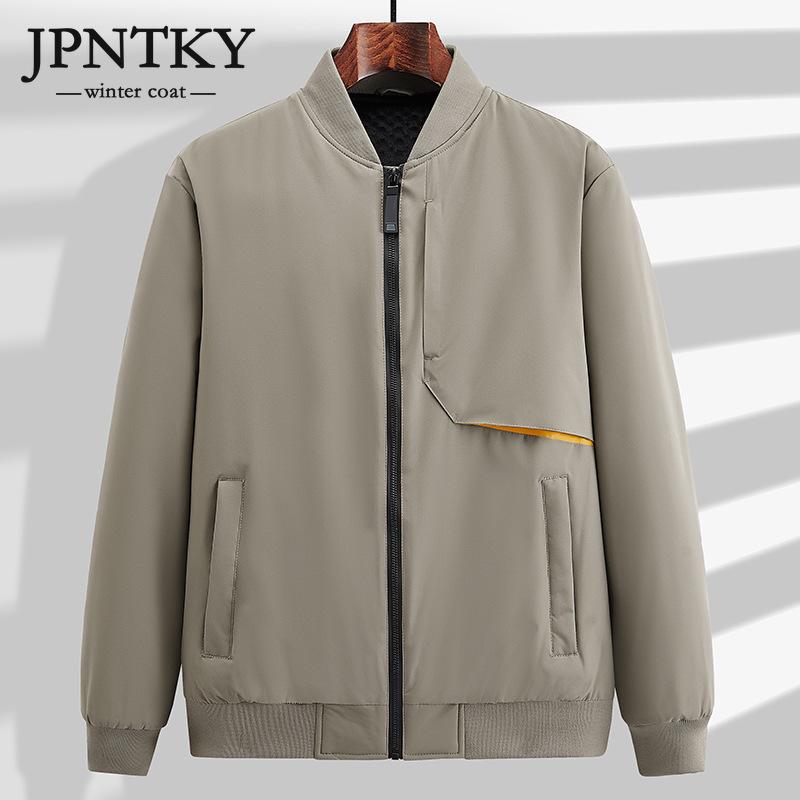 

JPNTKY осень/зима, мужская флисовая и толстая короткая куртка больших размеров, свободное повседневное теплое пальто больших размеров