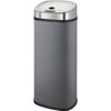 Automatic Kitchen Bin - LARGO - - 42 L - Matte Grey Stainless Steel with Rim