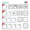 BSEED French Socket With Type-c USB Wall Socket Parts Light Switches Base Tempered Glass Frames DIY Parts Free Combination