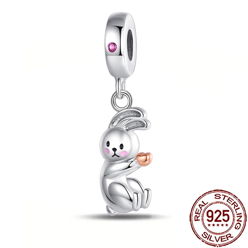 New Charms Copper Cat Dog Flamingo Chameleon Axolotl Animal Beads Fit Bracelet Necklace Women Diy Jewelry