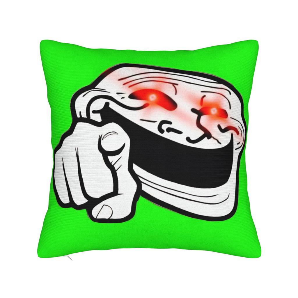 Decorative Pillowcases Funny Trollface Accessories Home Pillow Case Cover Square Multiple Sizes