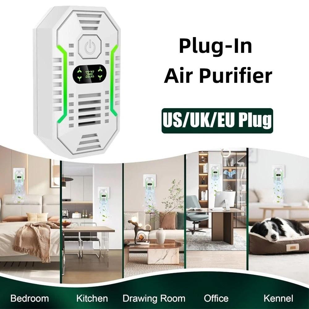 Portable Air Cleaner US UK EU Plug Plug-In Air Purifier Dust Removal Negative Ion Generator Pet