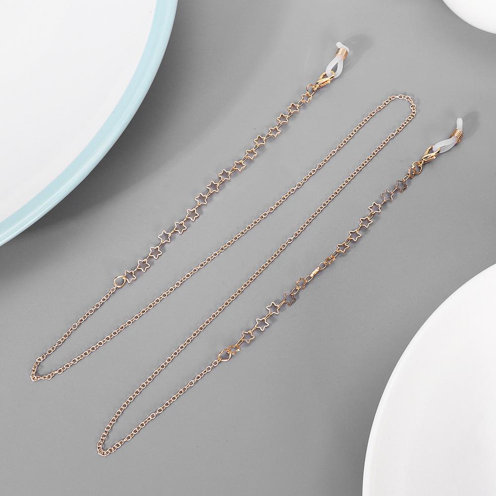 Fashionable Simple Eyeglasses Cord Star Alloy Anti-Slip Strap Rope Glasses Chain Decoration