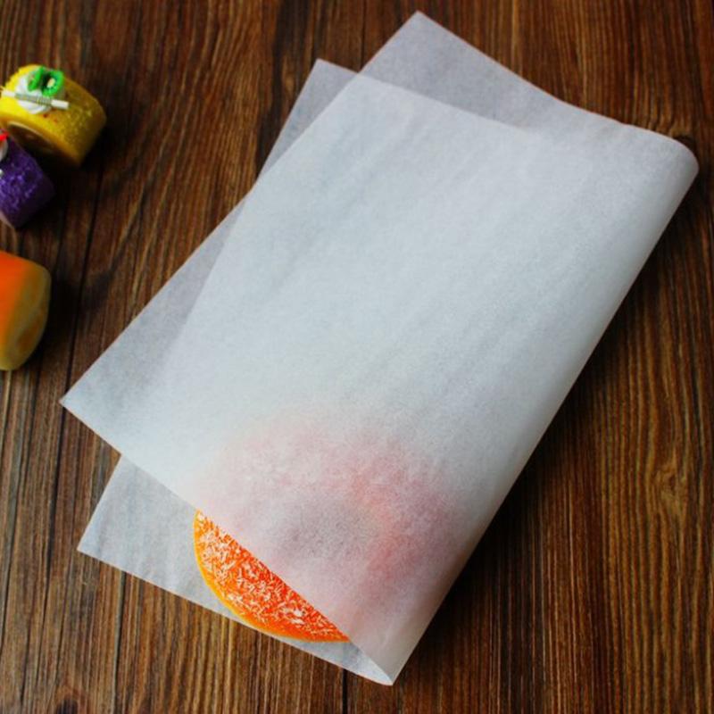 Wax Paper Food Oil Proof Grease Papers Wrappers For Bread Burger French Fries Wrapping Package Bar Restaurant Bar 500Pcs White
