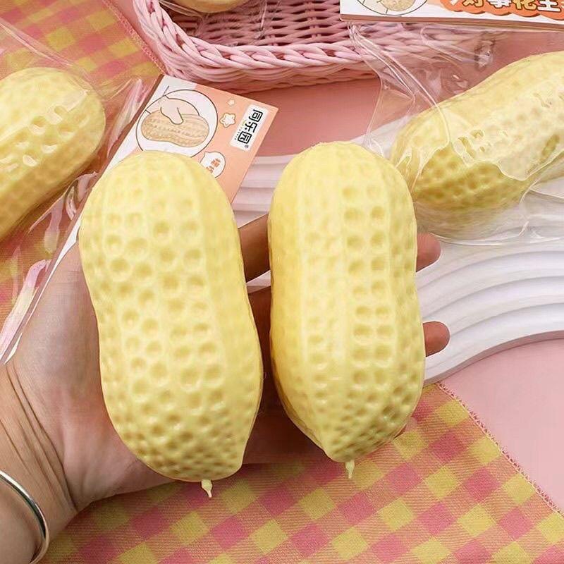 Simulation Big Peanut Cheese Squishy Soft Cheese With Slow Rebound, Funny Stress Relief Squeeze Toy, Fun Gift Small Present